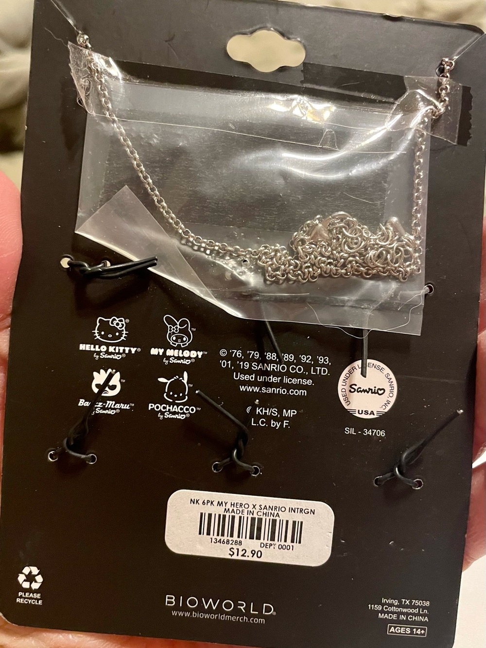 Sanrio Silver Tone Necklace (Hello Kitty & Friends) - Picture 2 of 2